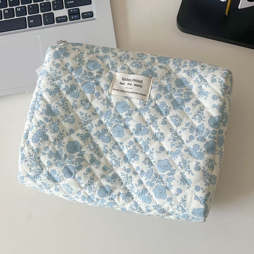 ZenlyHabit - Bloemen stoffen tas / make-uptas / clutch