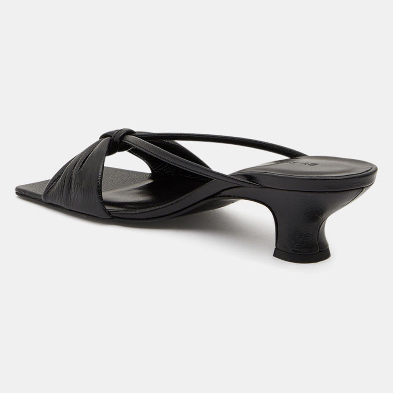 By Far Mules en Cuir noires - Talon 5 cm