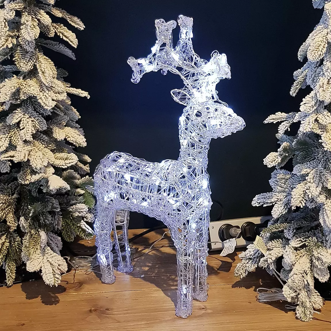 Renne lumineux 50 LED (H60 cm) Pilou Blanc froid
