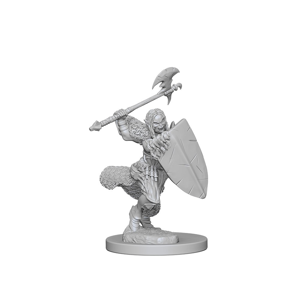 Pathfinder Deepcuts Unpainted Miniatures: Half-Orc Female Barbarian