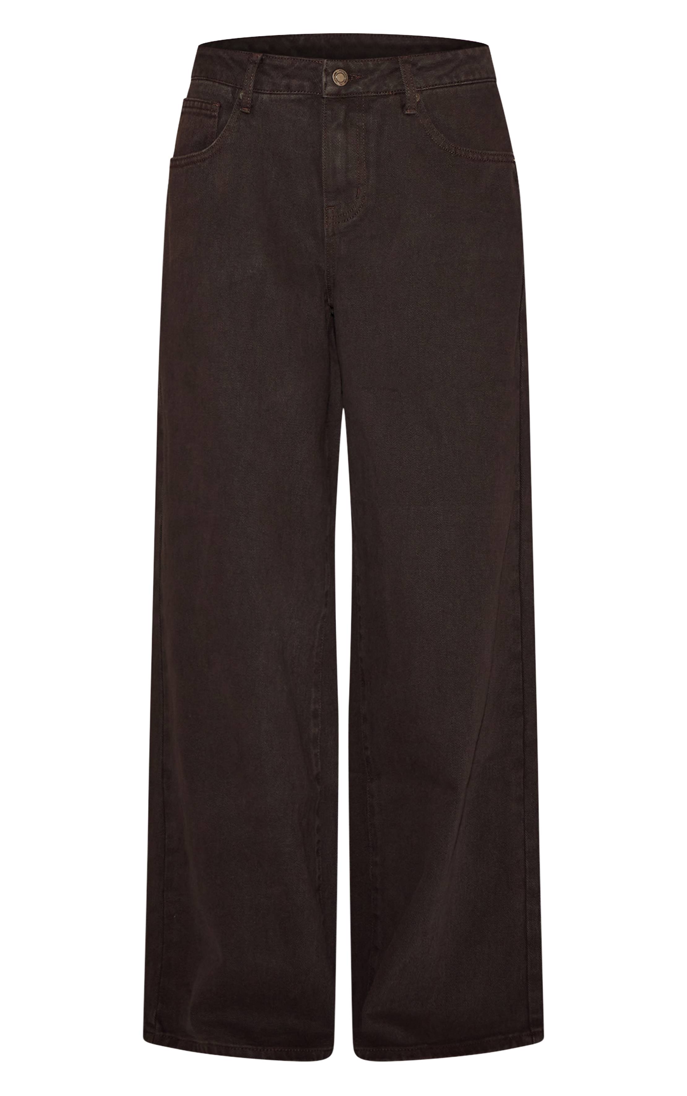 Dark Chocolate Jean Large Taille Mi-haute