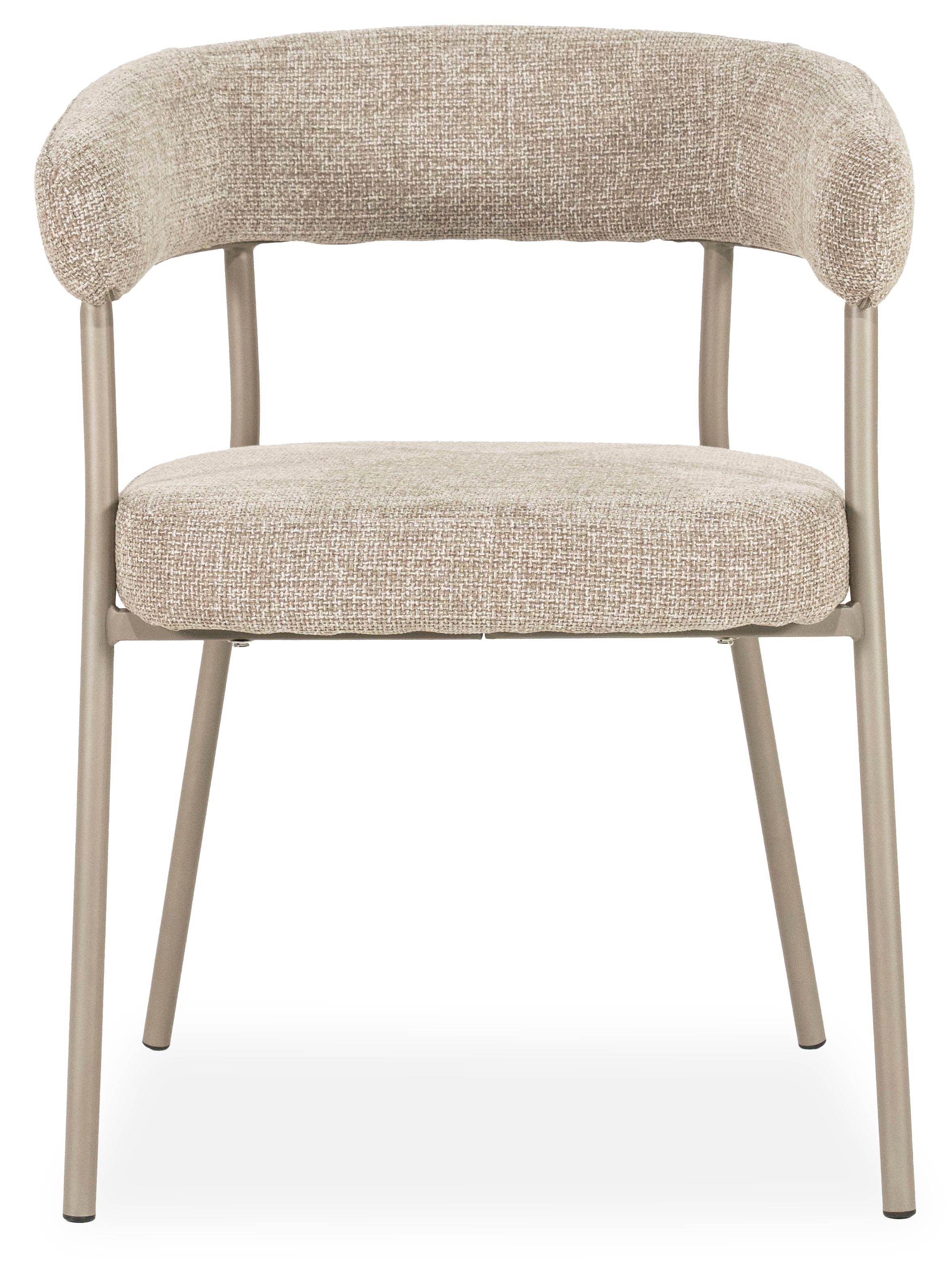 Eetkamerstoel 250028 taupe Yovi B55 x D57 x H77 cm