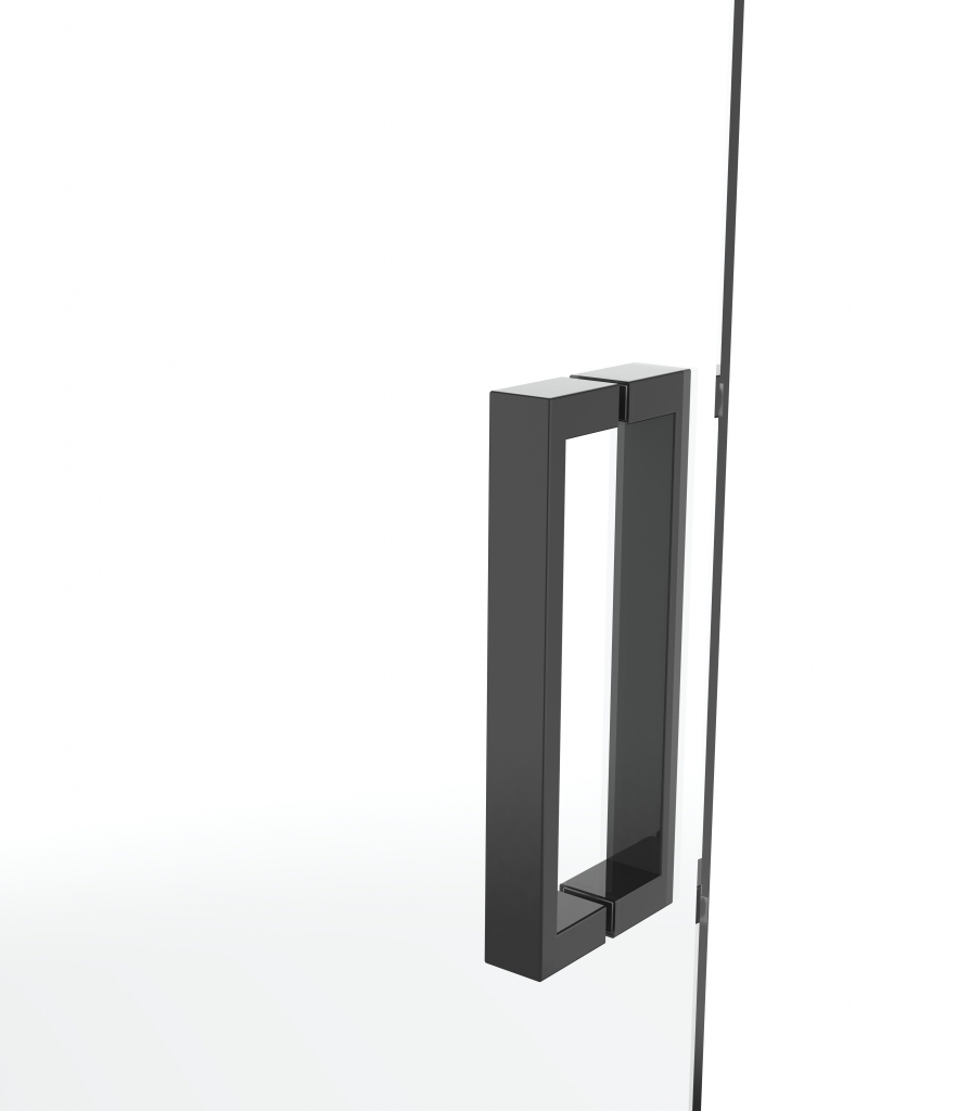 van Rijn ST02 hoekcabine 118x118cm met draaideuren zwart