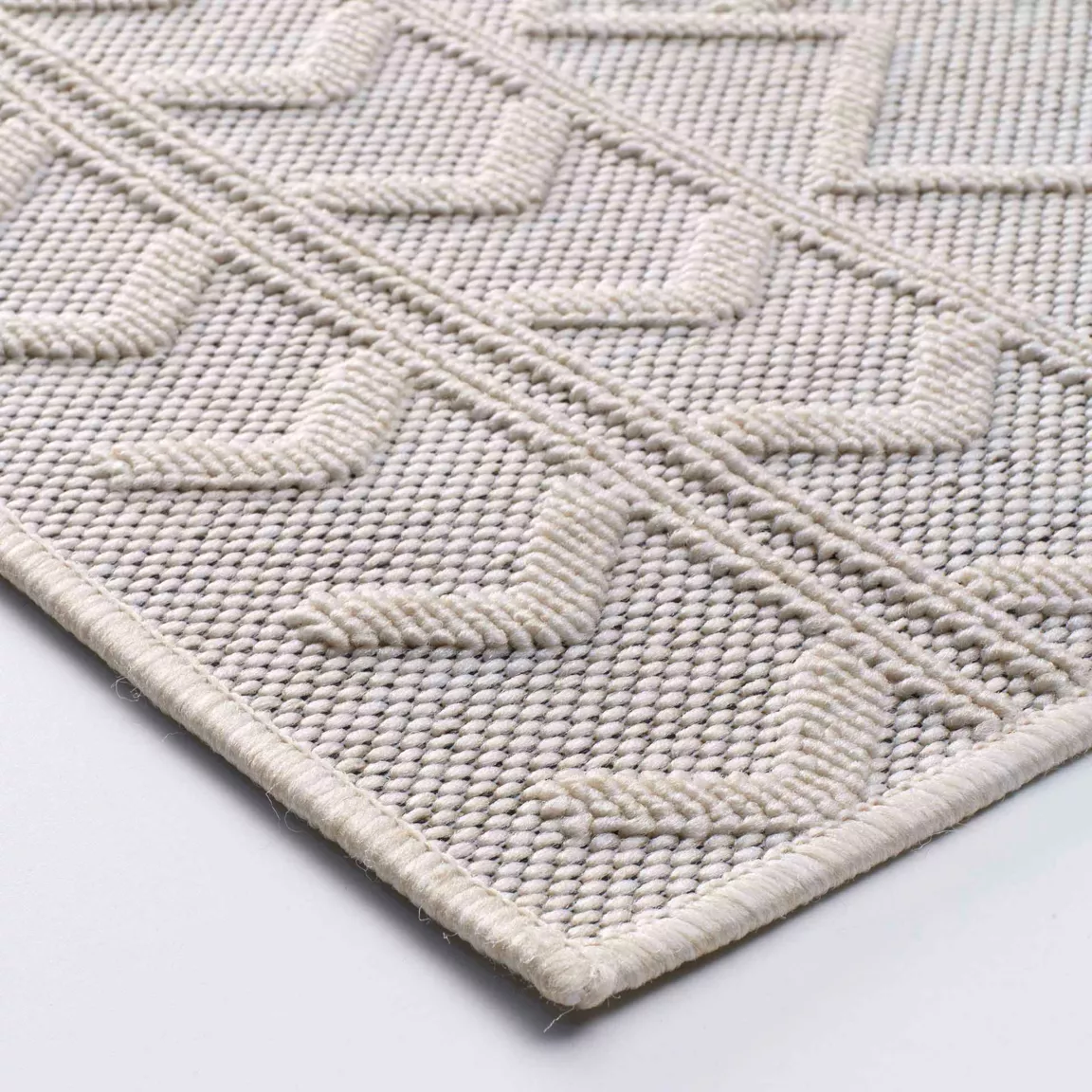 Tapis de salon tissé (160 x 230 cm) Valam Beige