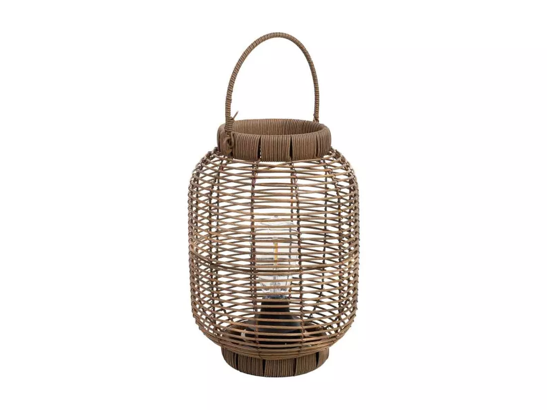 Lanterne en métal et plastique avec lumière à piles