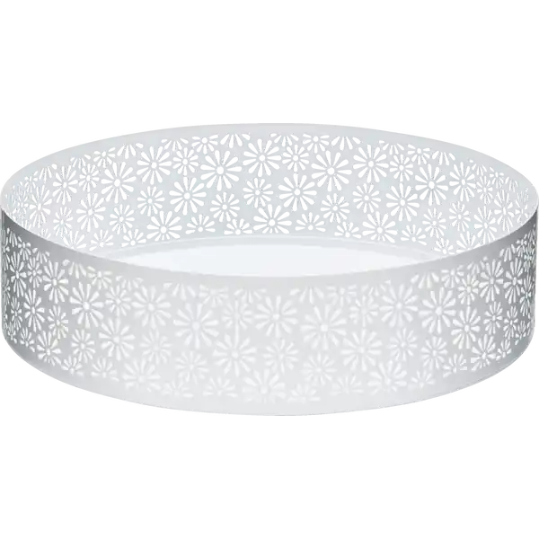 Metalltablett Blumenornament