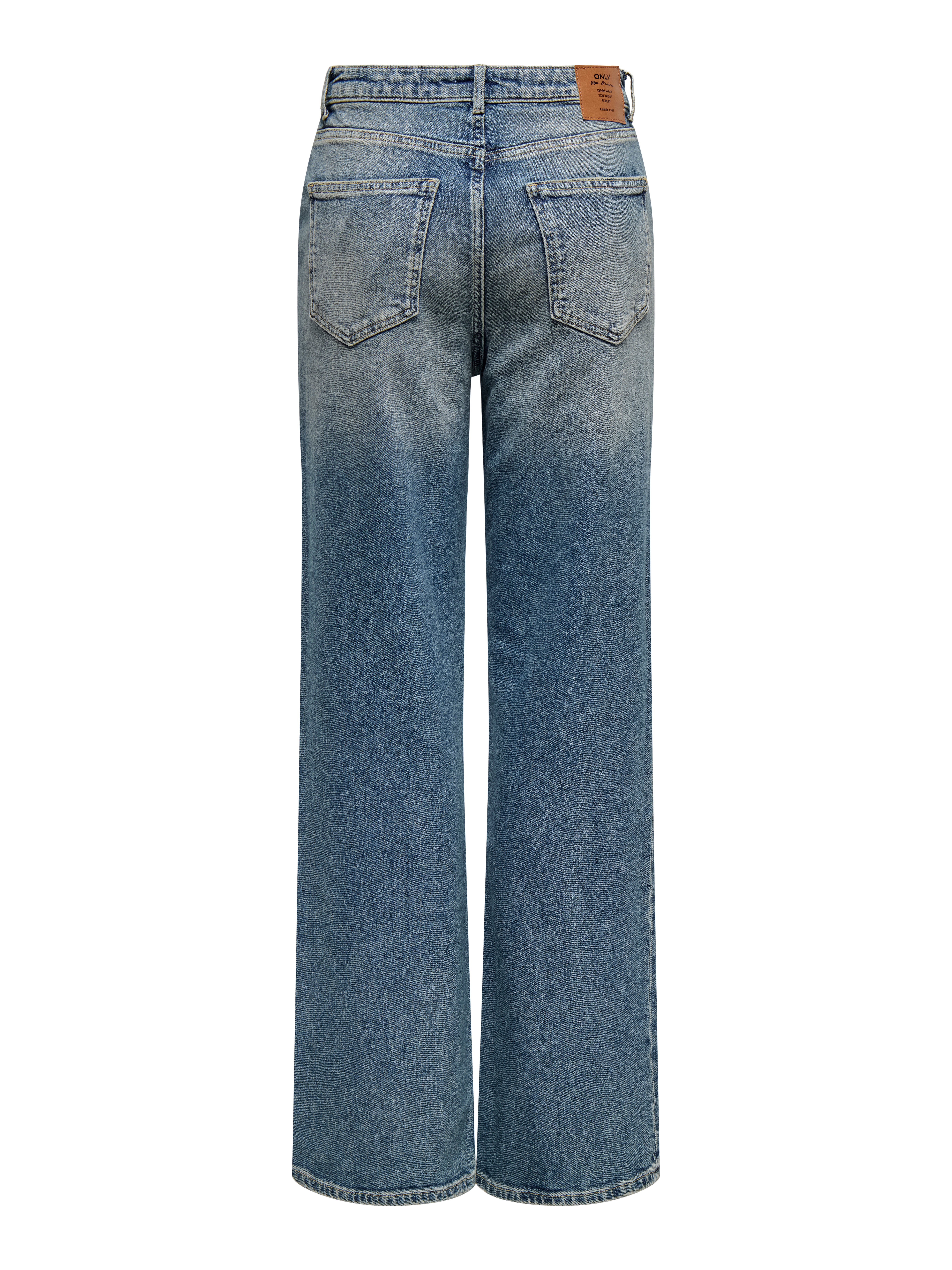 ONLJUICY Hohe Taille Weiter Beinschnitt Jeans Medium Blue Denim