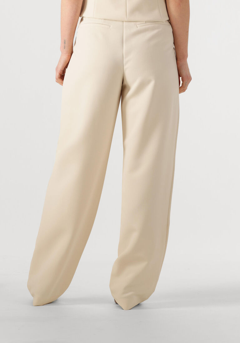 beige co'couture pantalon volacc barrel pleat long pant