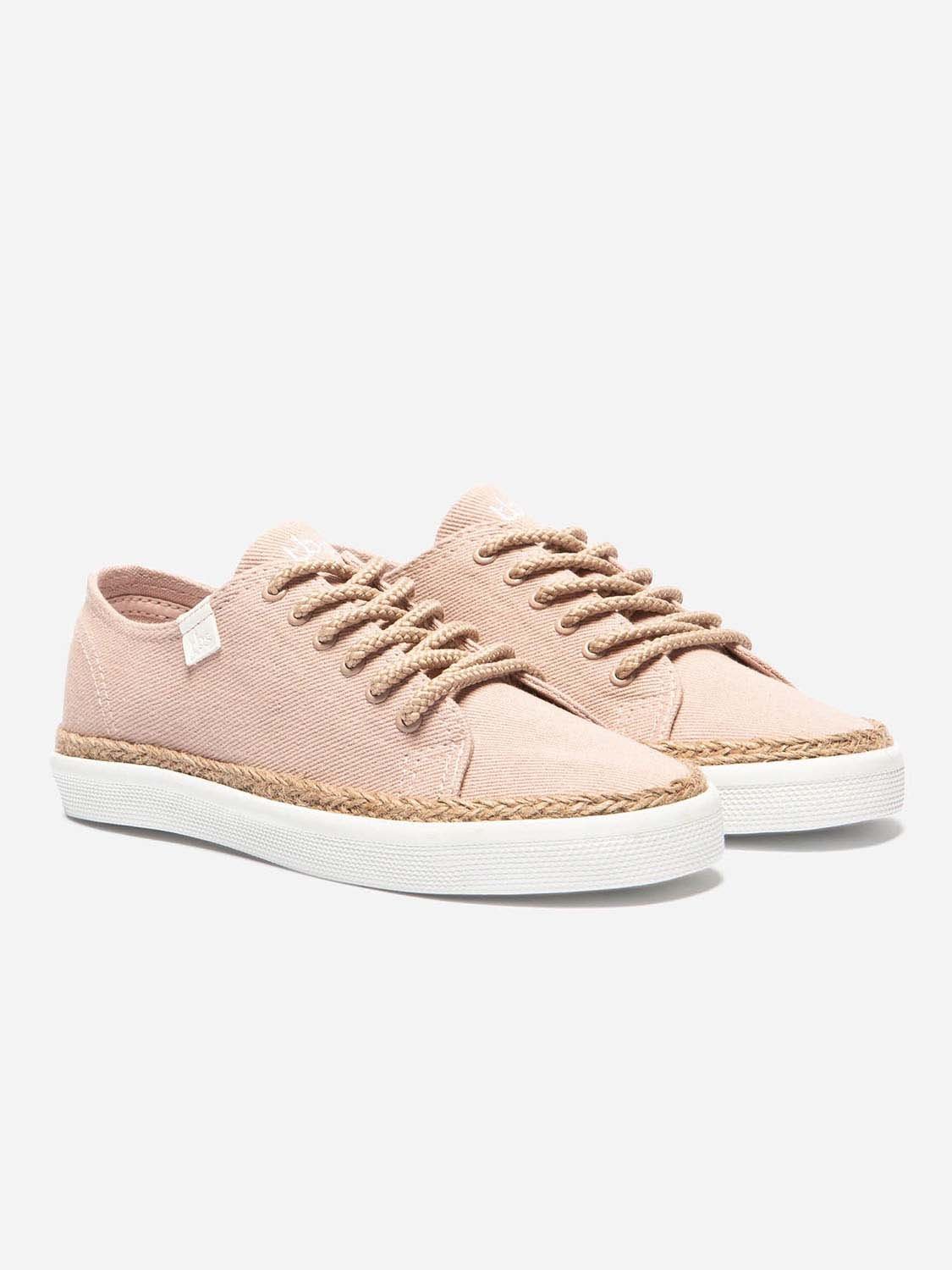 Tennis Femme En Toile de Coton Recyclé Blush