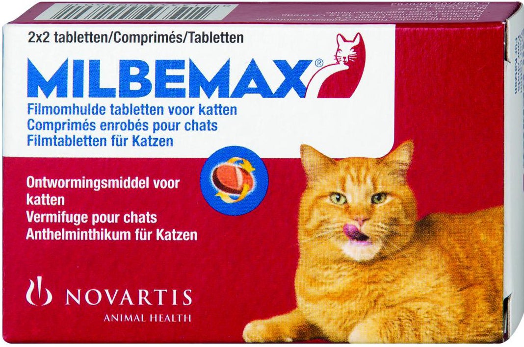 Milbemax ontwormingsmiddel kat groot 4-8 kg 4 stuks
