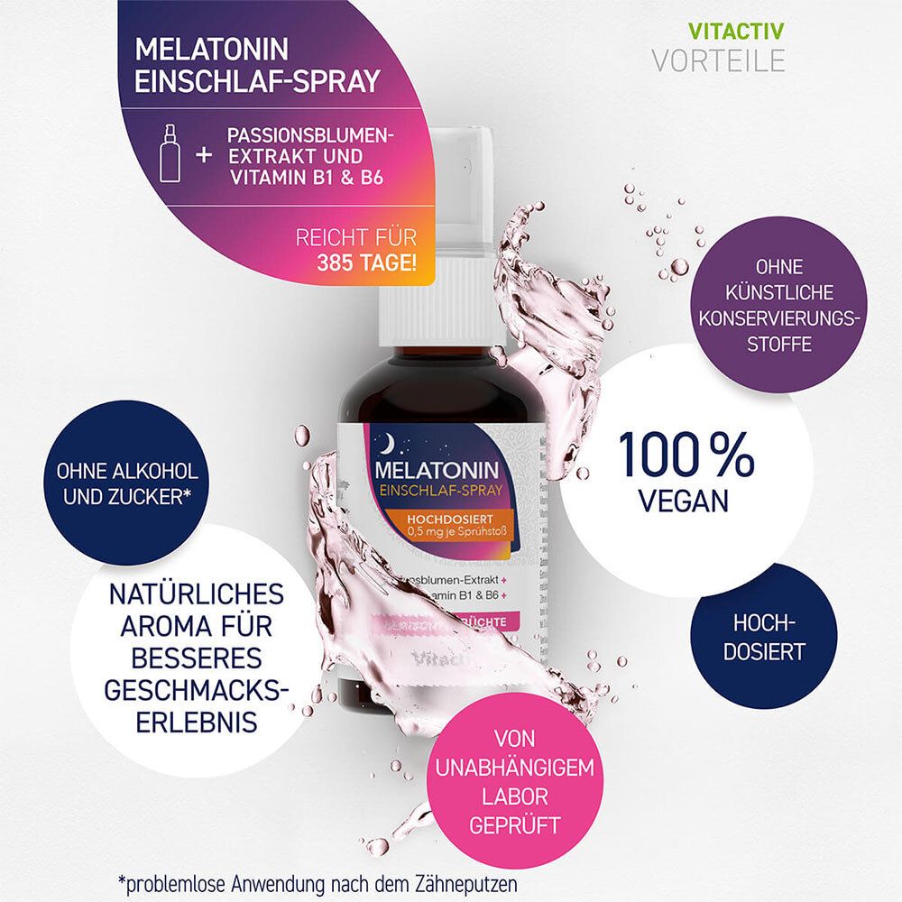 Melatonin Einschlaf-Spray - Gemischte Früchte
