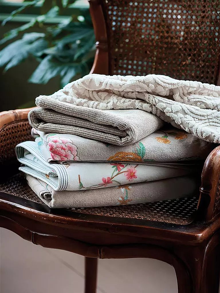 PIP STUDIO Handtuch LES FLEURS 55x100cm Khaki hellbraun