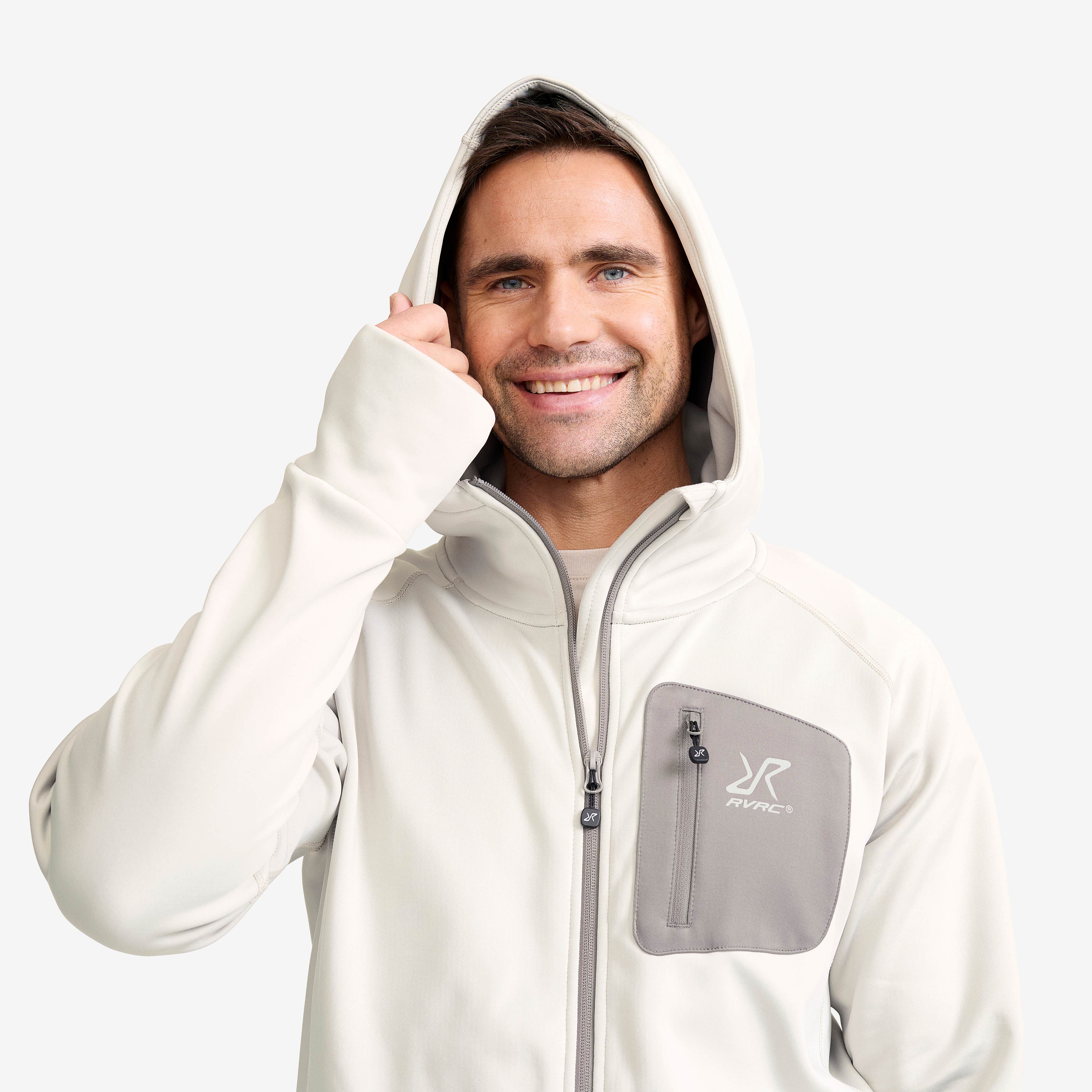 Evolution Stretch Fleece Hoodie Herre Vapor Blue