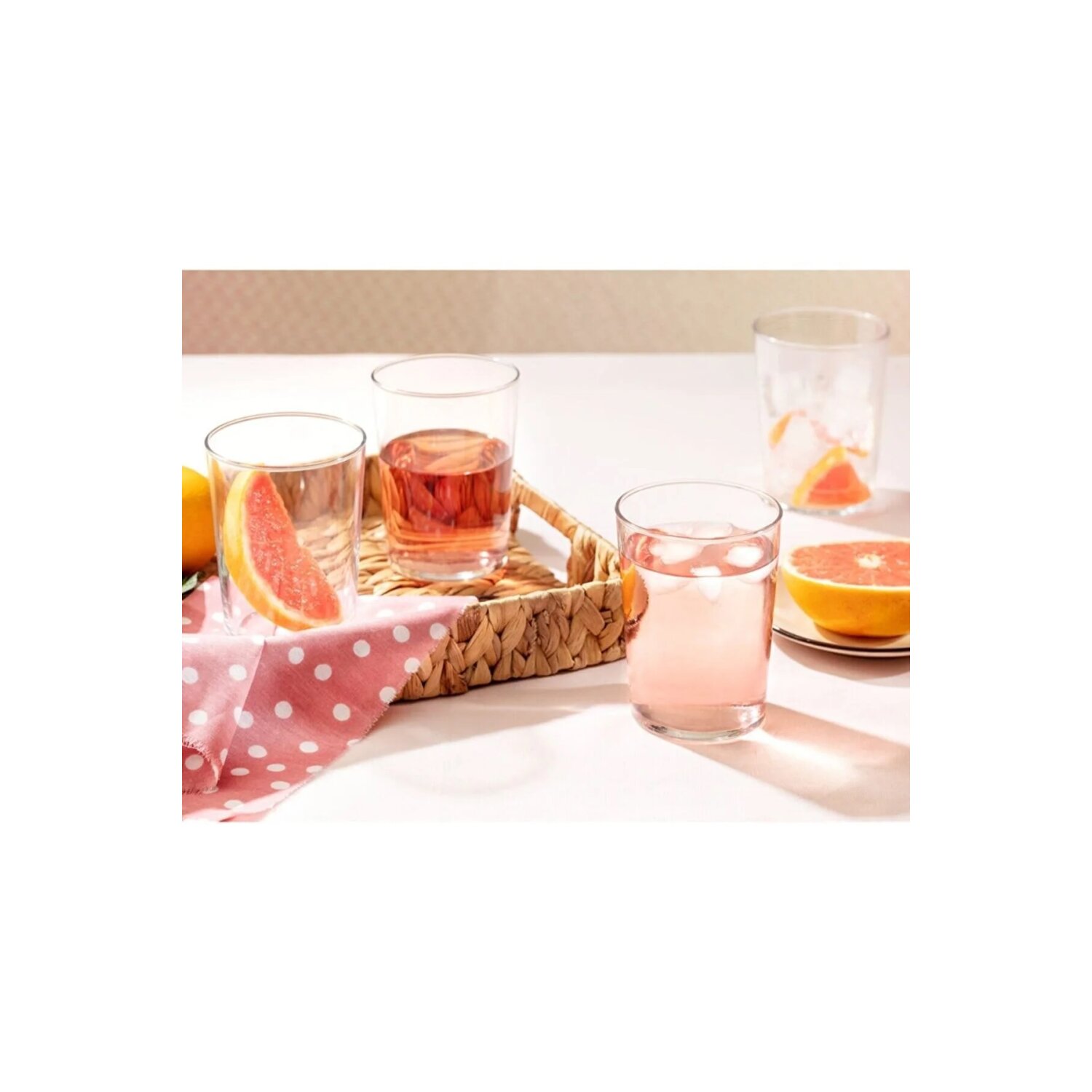Pasabahce 4er set 2x Teeglas + 2x UntertasseTeeglas 125ml transparent