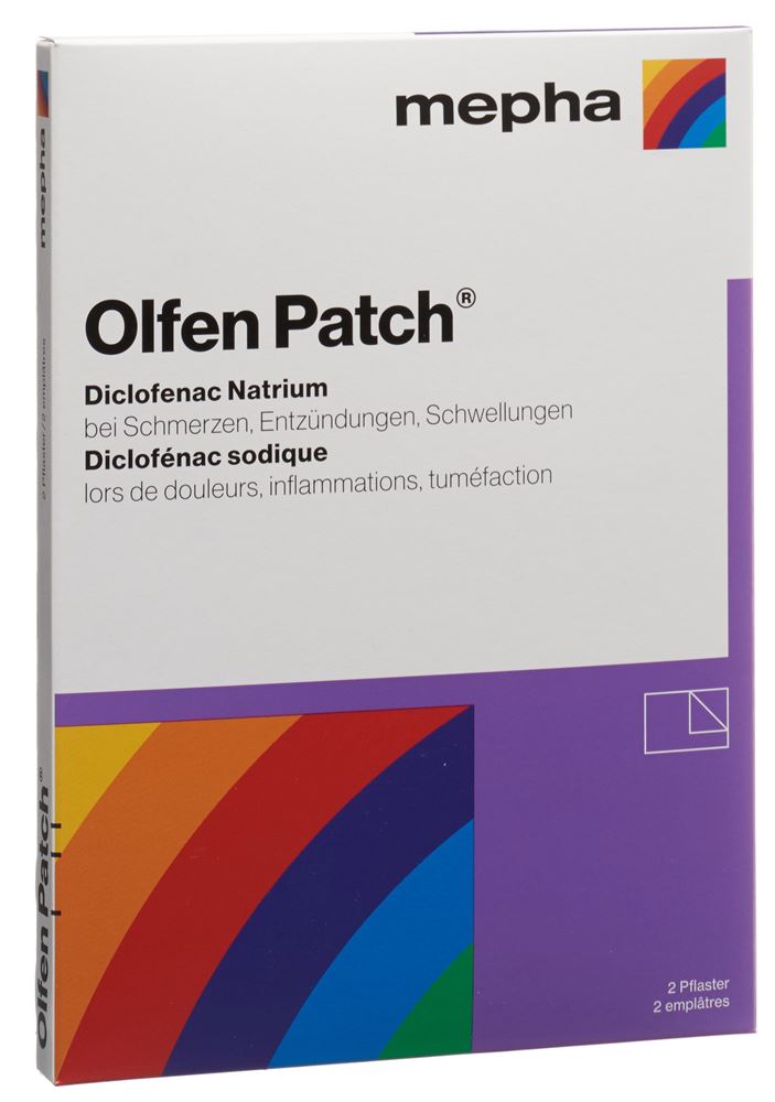 OLFEN Pfl Btl 2 Stk<br>2 Stück, Beutel, Wirkstoffhaltiges Pflaster