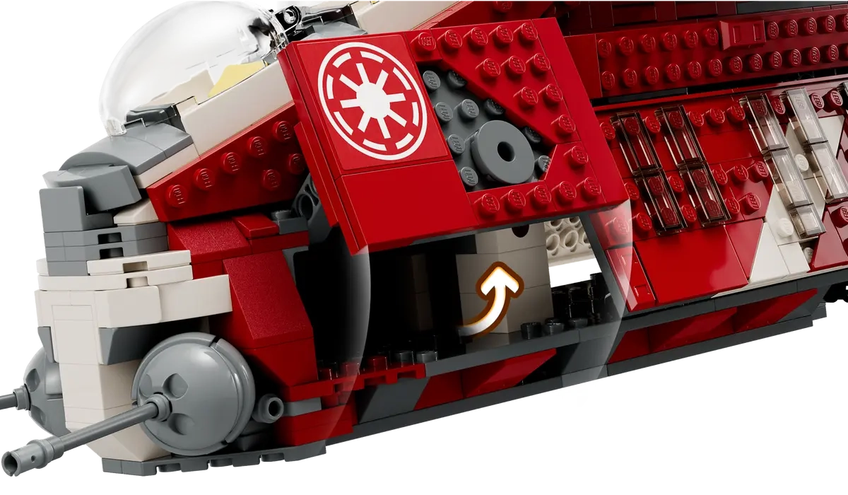 (1083-tlg. Set) Star Wars Klemmbausteine Spielzeug Kampfschiff Modell Bausatz (75354) Lizenziert - Gunship der Coruscant-Wachen