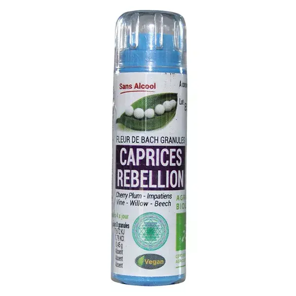 Kosmeo Complexe Fleurs de Bach 0% Alcool Agitation- Rébellion Bio 120 granules