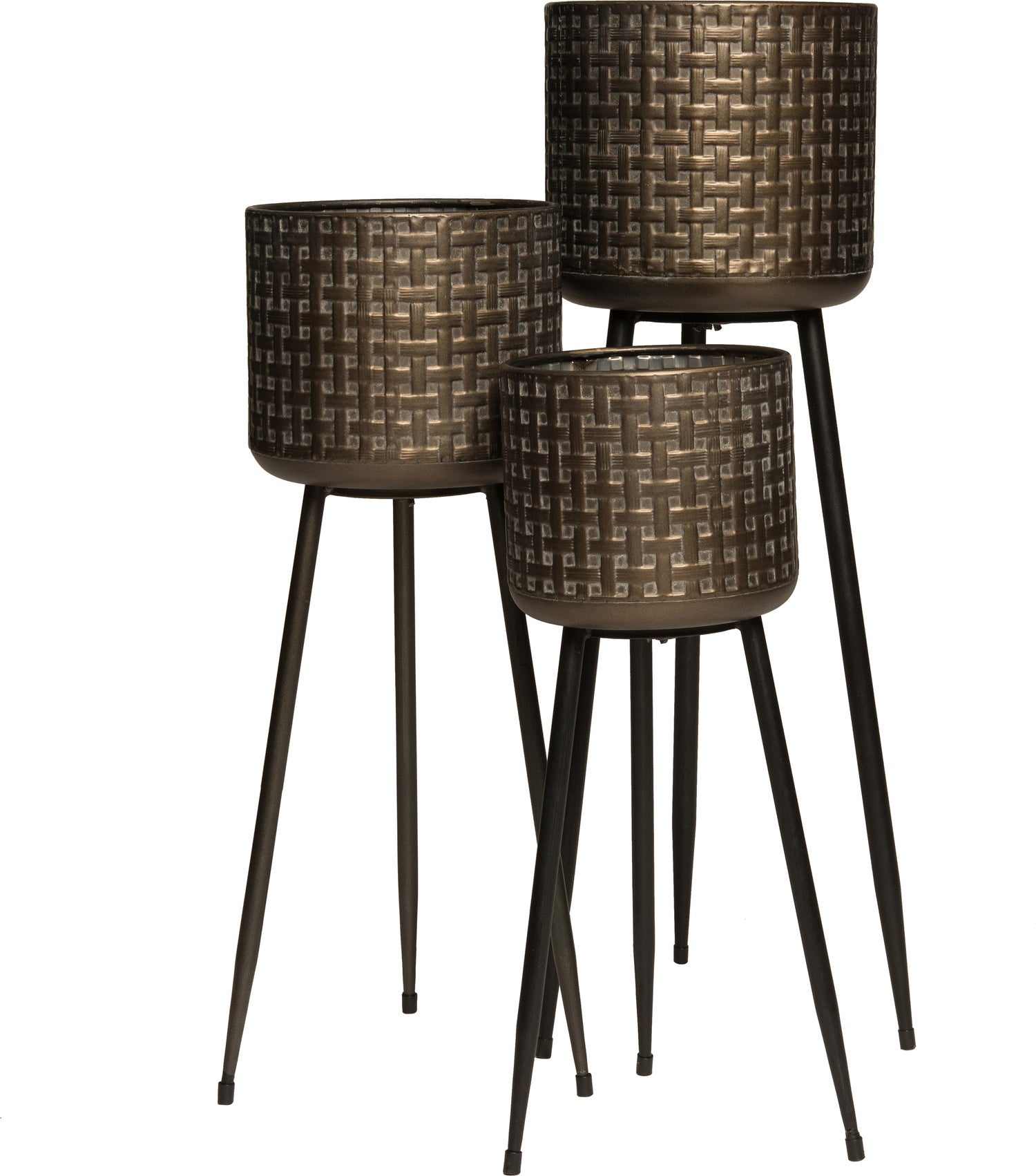 Intratuin bloempot op voet bruin D 22 H 64,5 cm