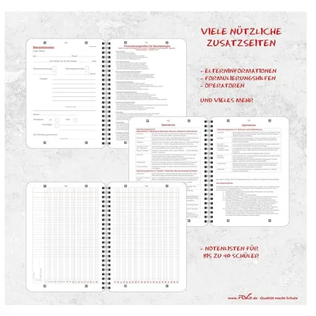 FLVG Lehrerinnenkalender Blume schwarz, A5, 2024/2025