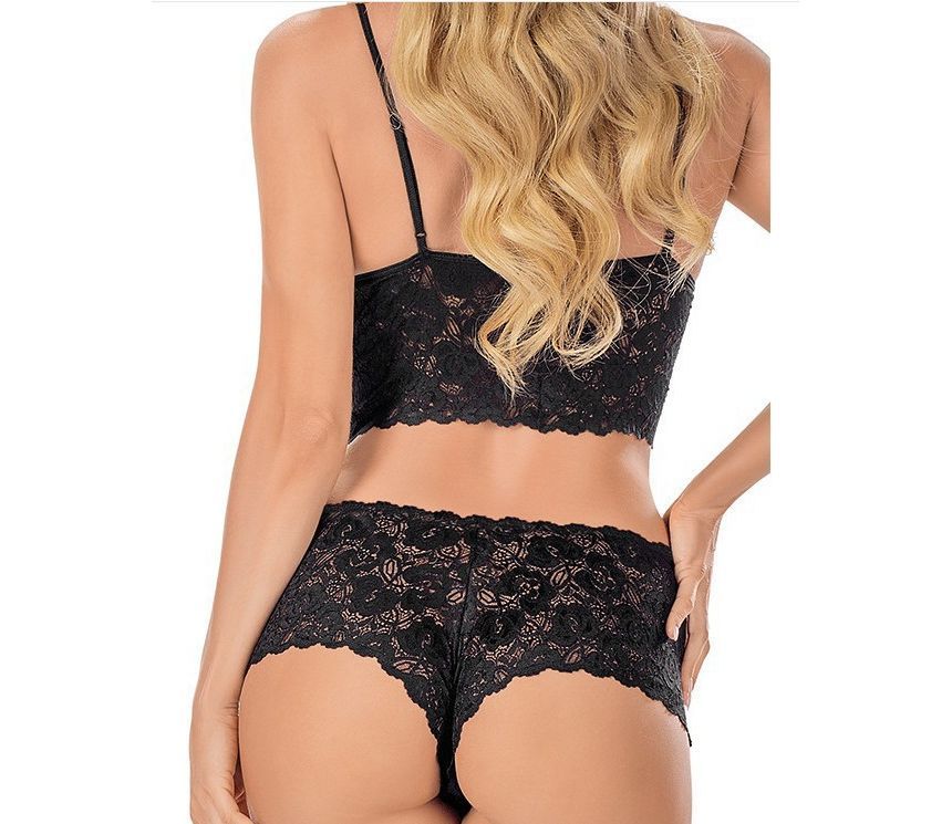 Sensarra - Set: Effen kanten bralette + slipje