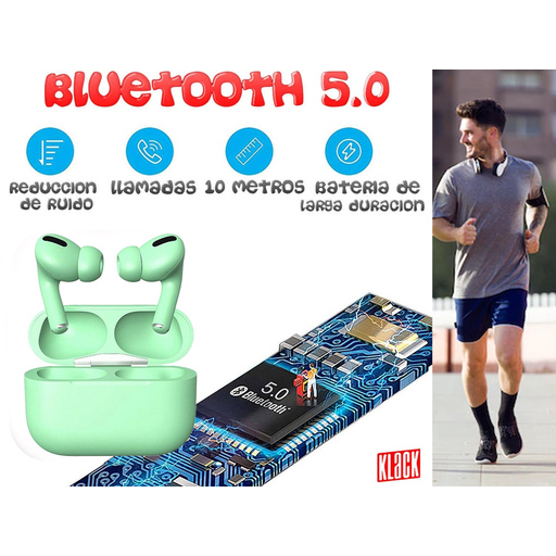 Fones de ouvido Bluetooth sem fio Klack com carregador e base