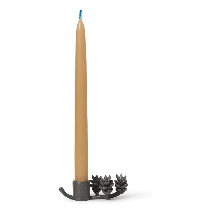 Ferm Living Bougeoir Forest en laiton  | Noir