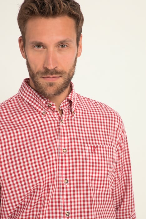 Karohemd, Trachten, Langarm, Buttondown-Kragen, Modern Fit, bis 8 XL