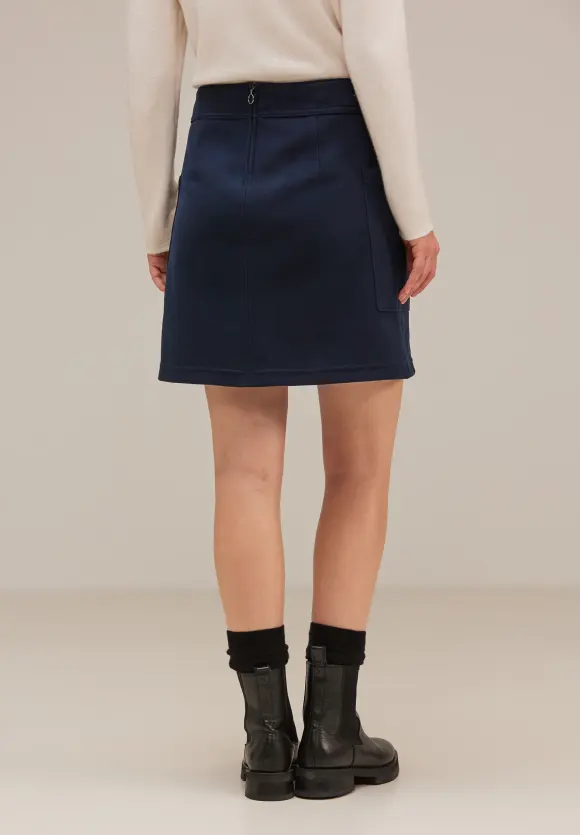 Minirock in Woll-Optik - deep blue