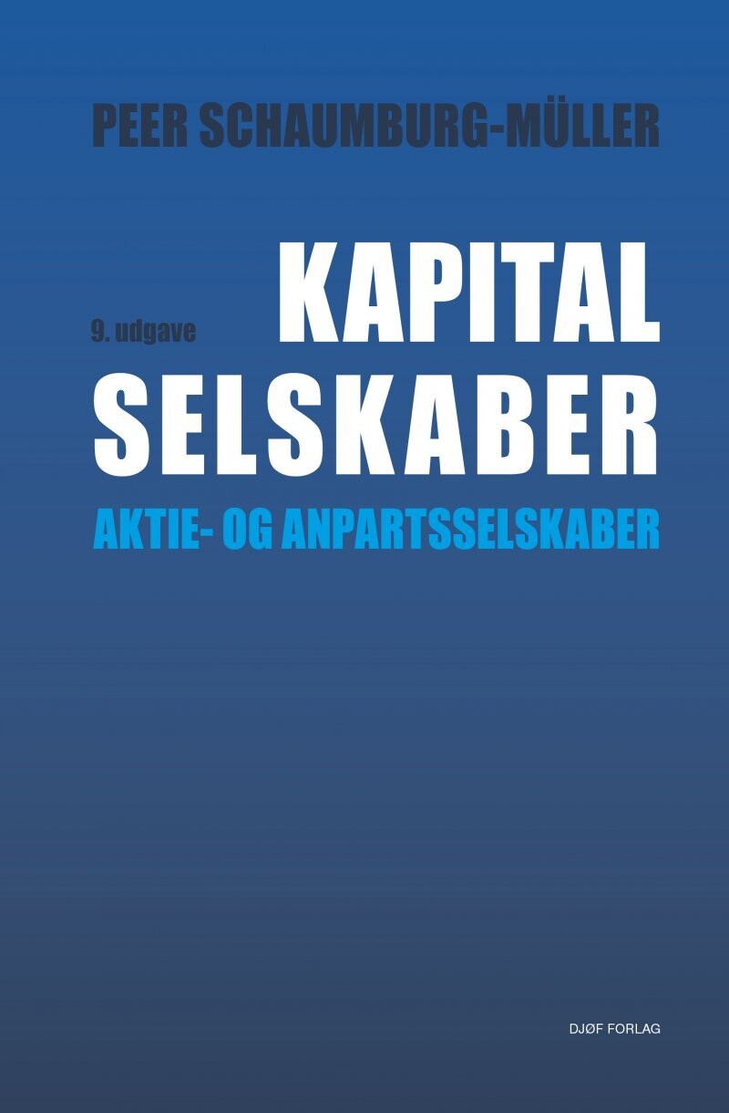 Kapitalselskaber - Af Peer Schaumburg-Müller - Bog