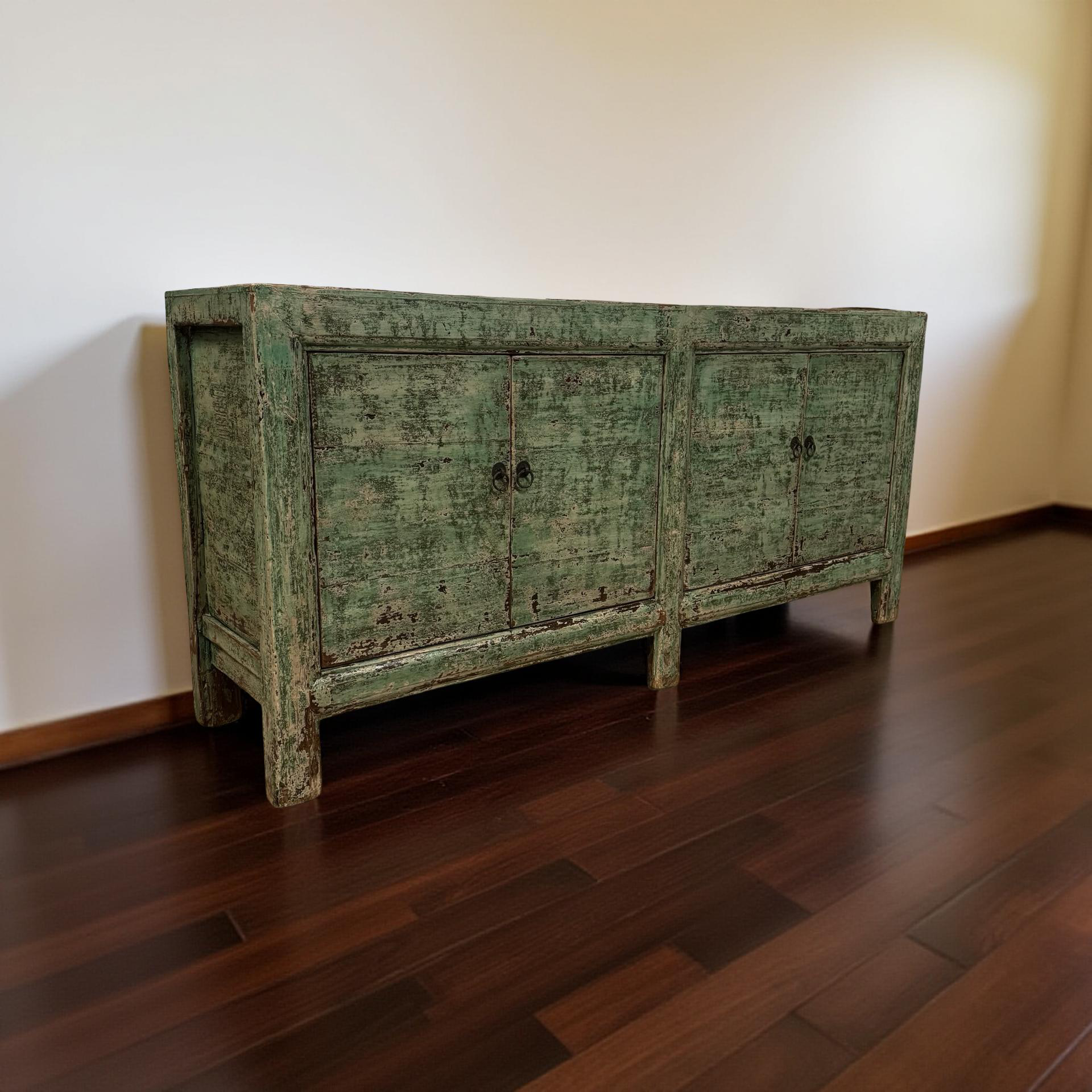 Dressoir 4deur groen uniek