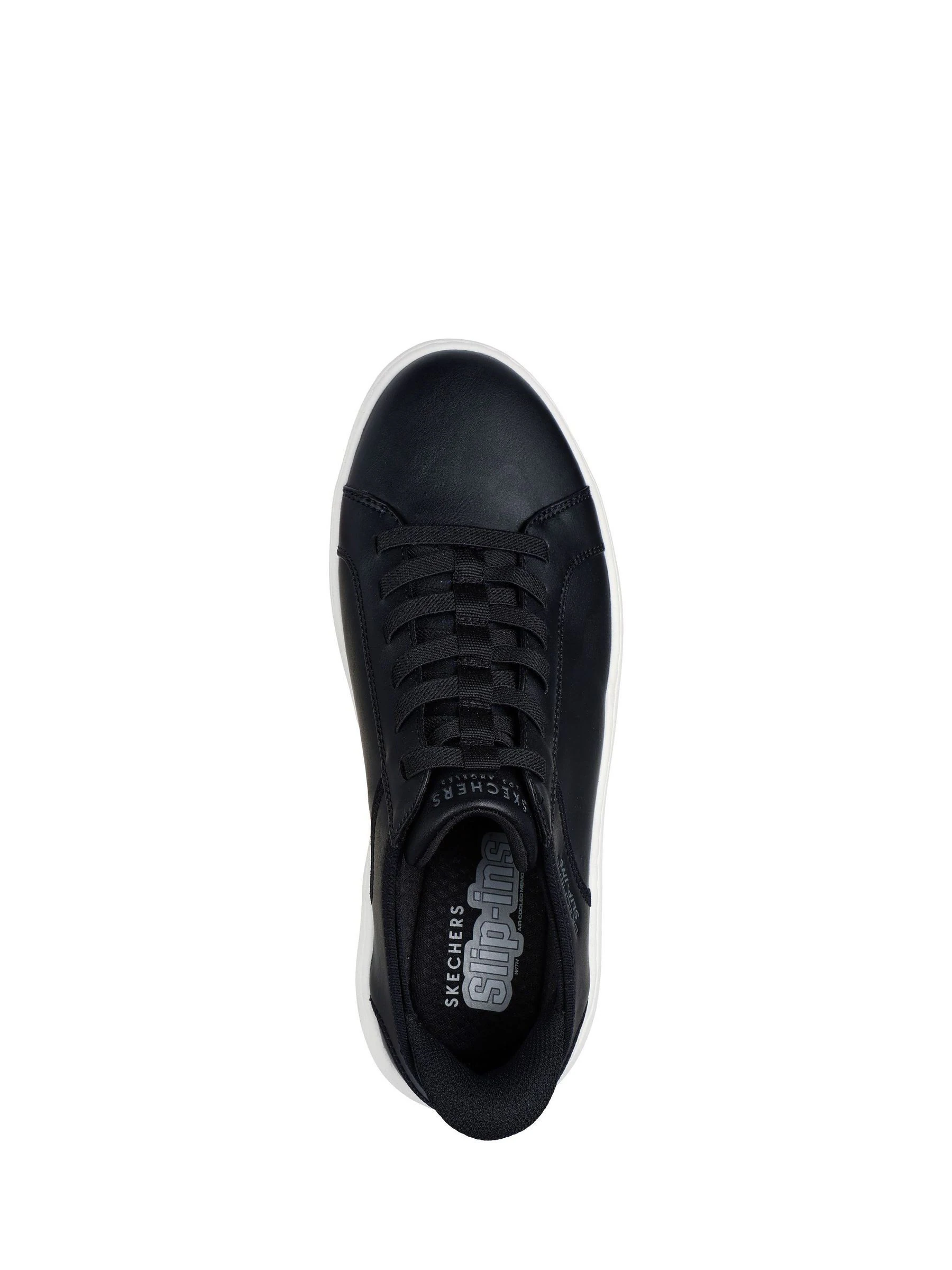 Zwart - Skechers Court Break instapsneakers met dubbele ventilatie