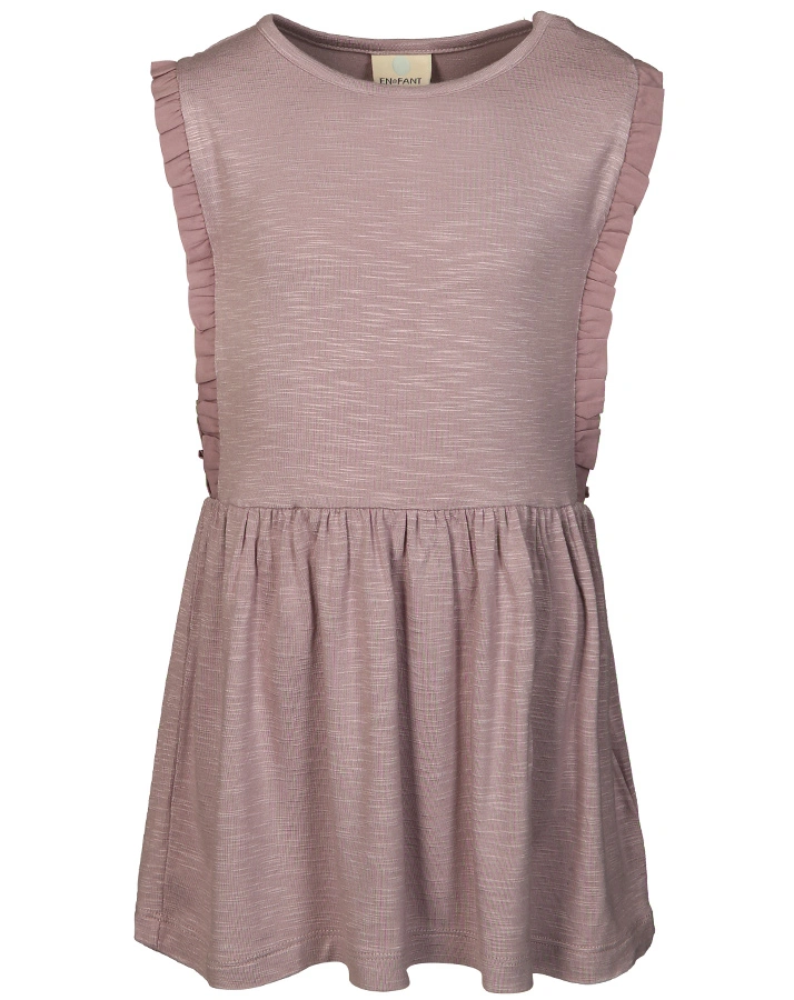 Kleid GIRLY mit Rüschen in mauve