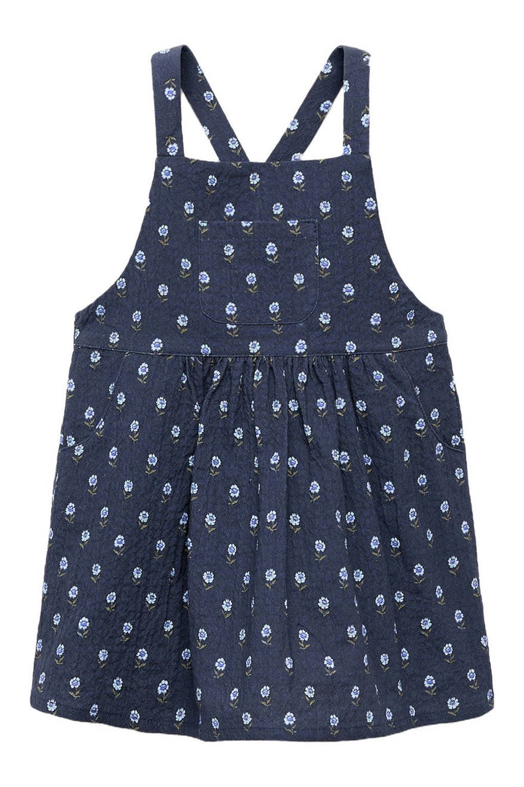Mango Kids denim spijkerjurk donkerblauw