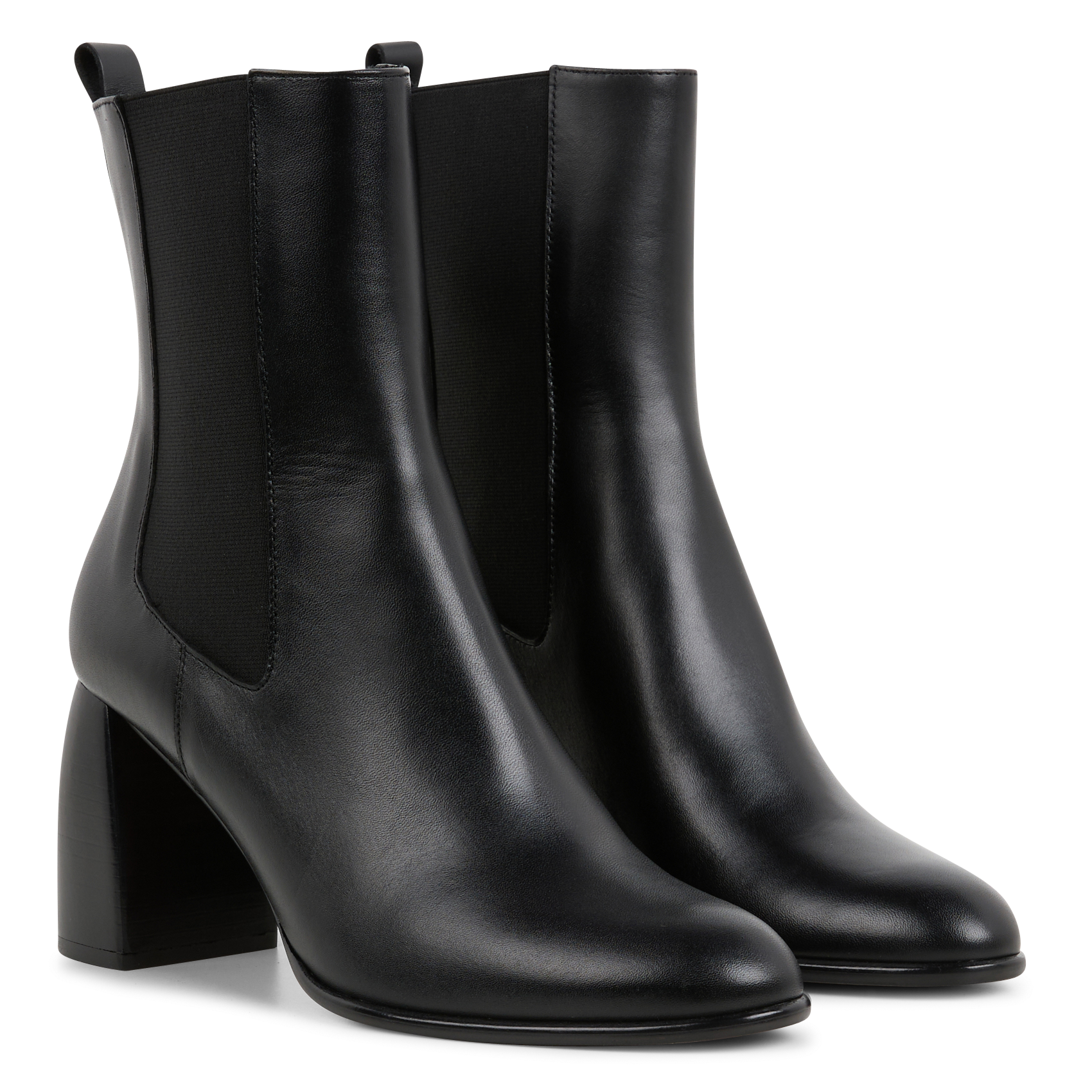 CLAYTON - Bottines à talons en cuir | Noir