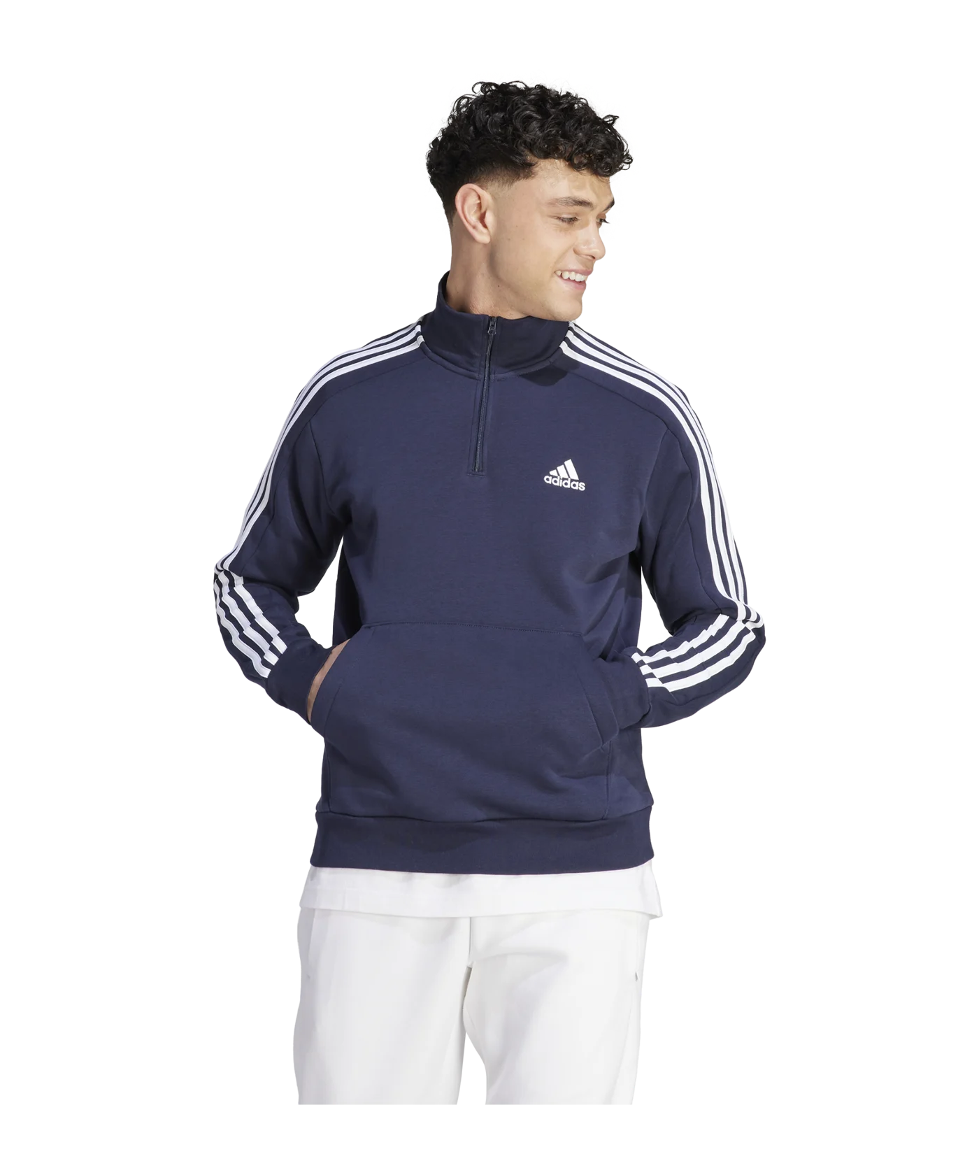 adidas Essentials Fleece HalfZip Sweatshirt Blau