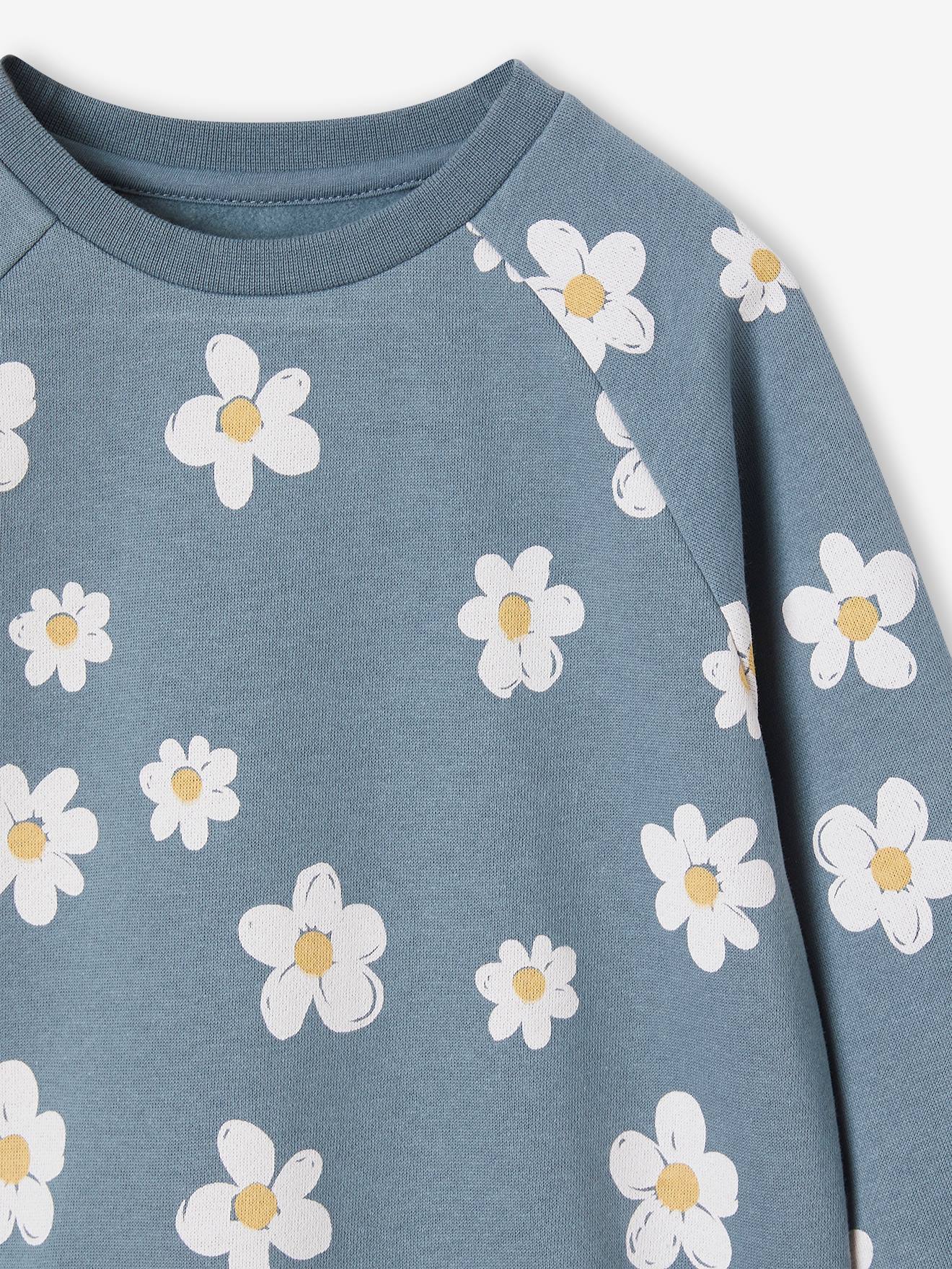 Vestido de pelúcia cor camelo com flores vibrantes para meninas