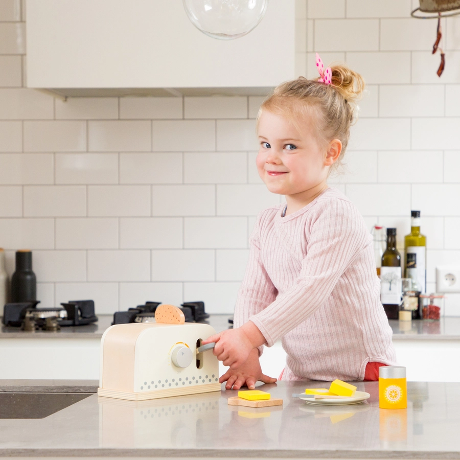 New Classic Toys Toaster mit Zubehör - Creme