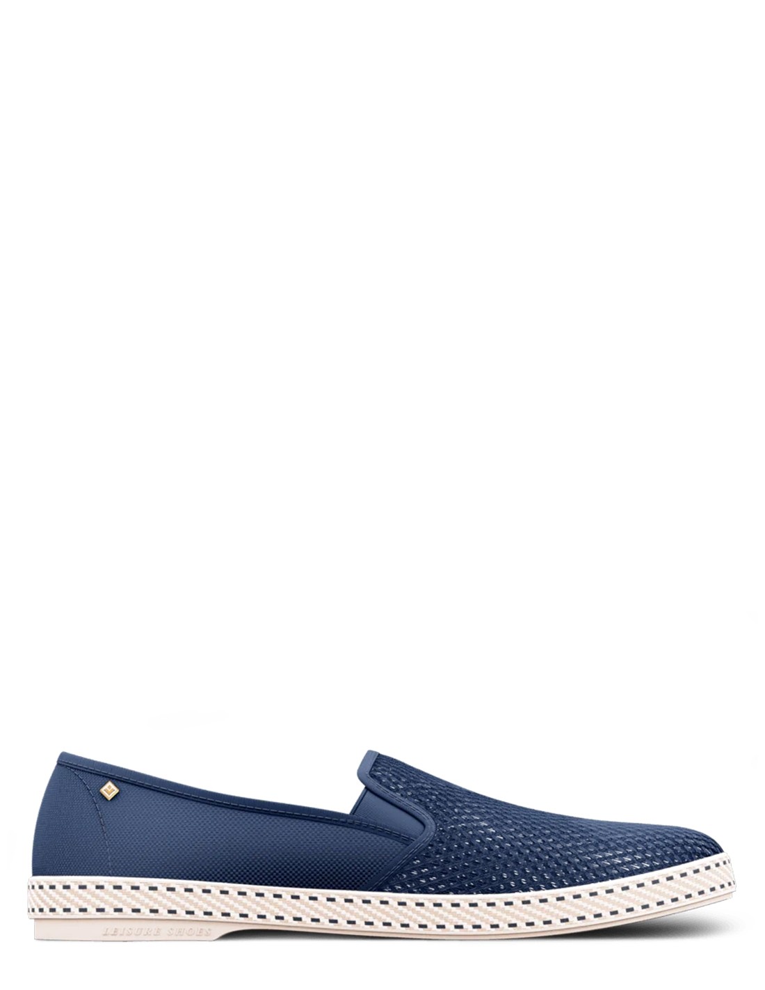 rivieras espadrilles homme classic canvas & mesh bleu de travail