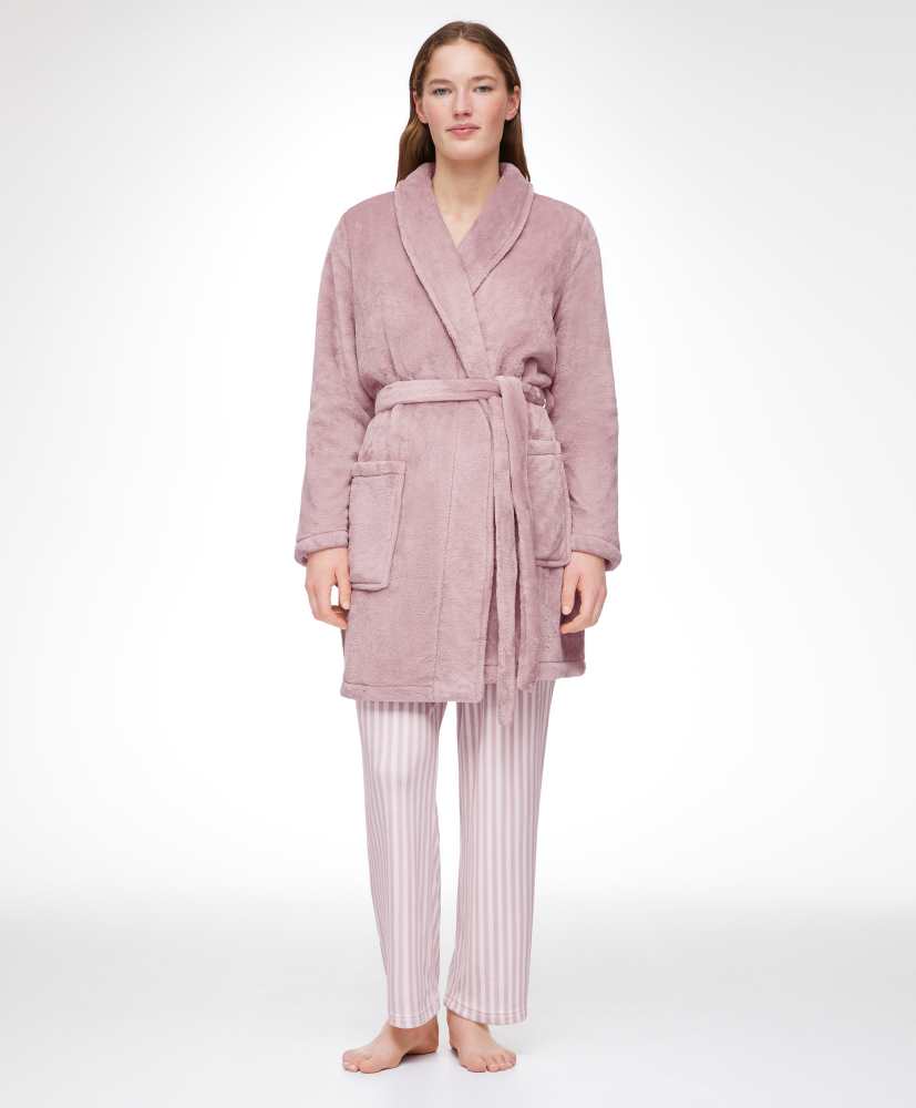 Robe curta de lã polar com toque macio