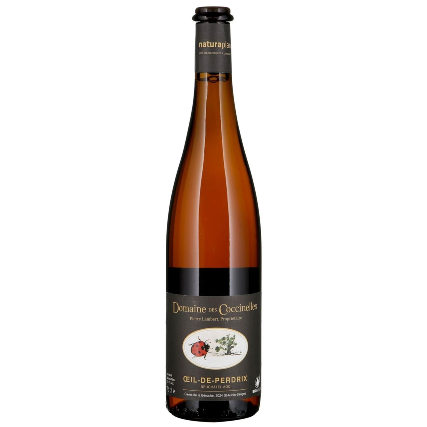 Naturaplan Bio-Neuchâtel AOC Rosé de Perdrix Domaine Coccinelles -75cl