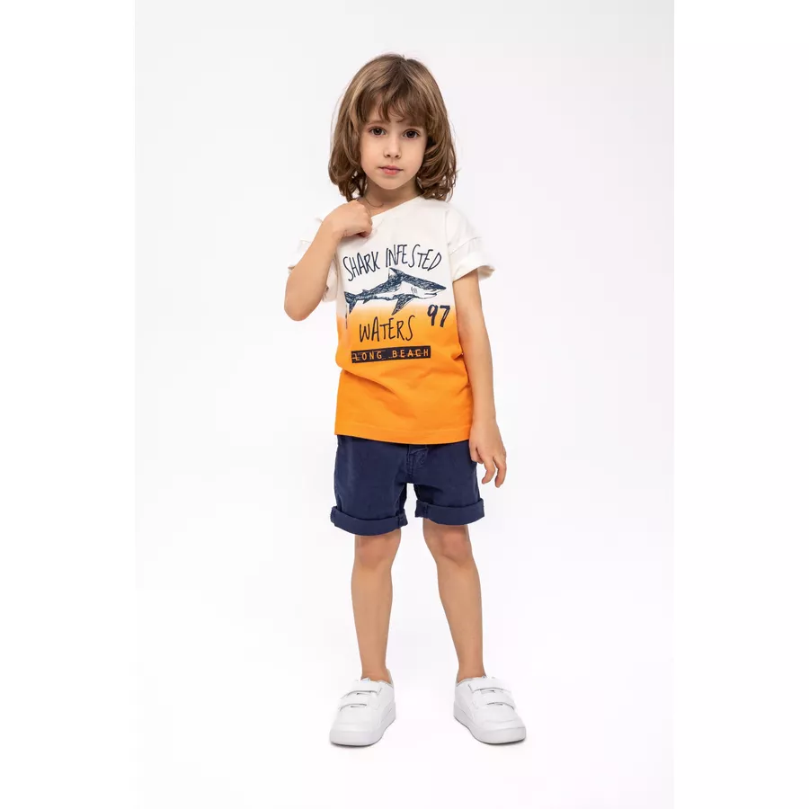 MINOTI 3er-Pack T-Shirts WeißAquamarinOrange