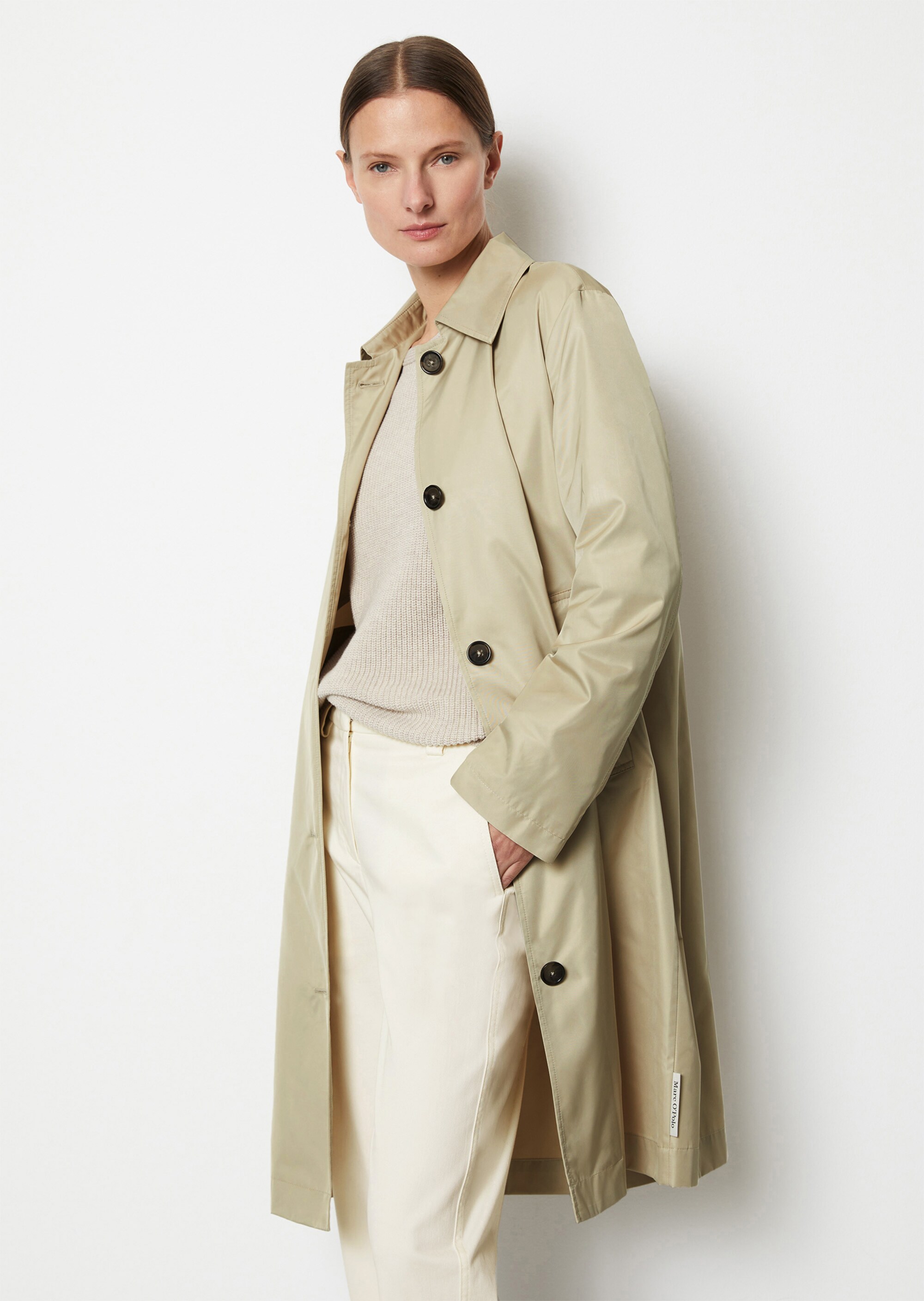 Car Coat A-Linieaus recyceltem Polyester
