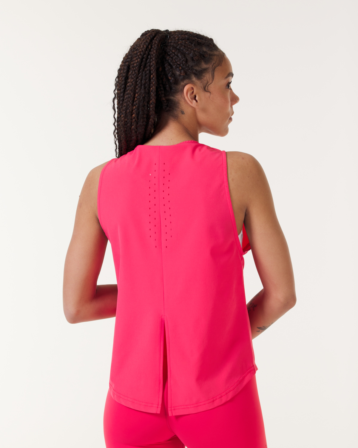 LEVITY Breeze Lasercut Tank Red Geranium