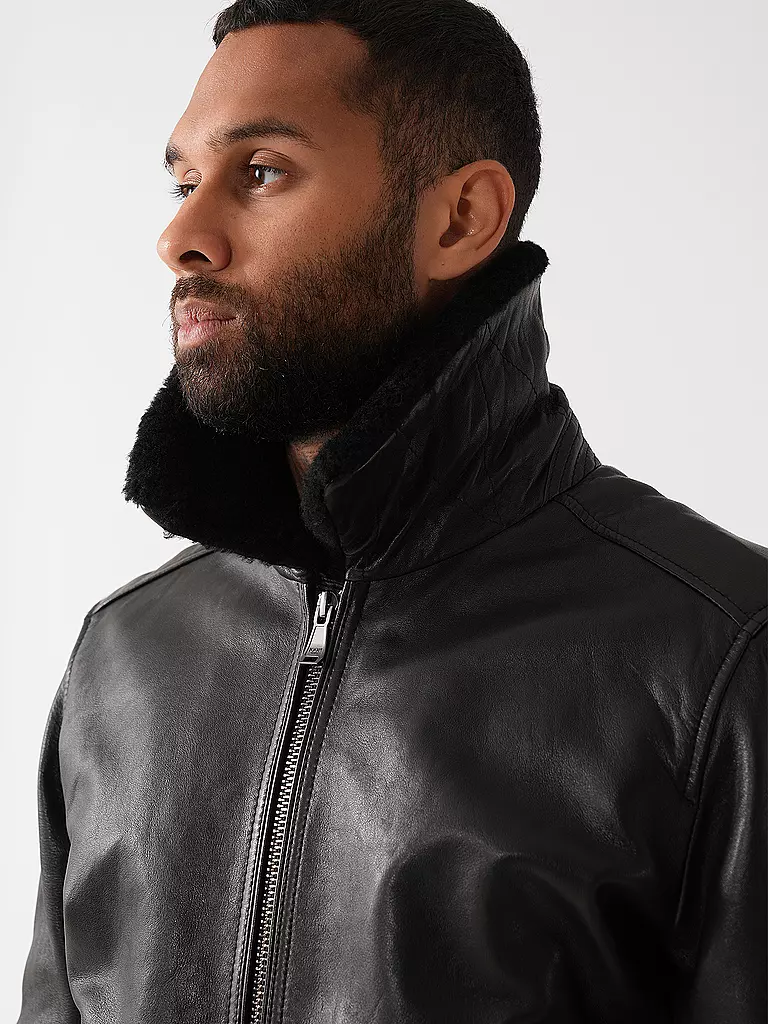 JOOP Lederjacke AVIATOR AVIA schwarz
