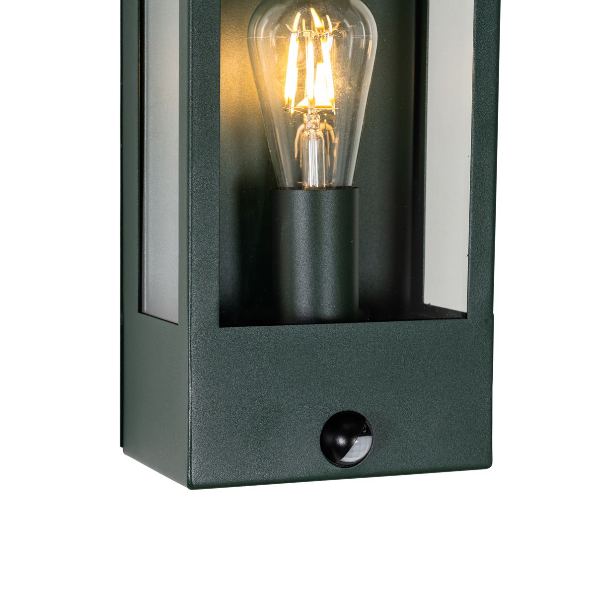 Buiten wandlamp donker groen met bewegingsmelder IP44 - Rotterdam