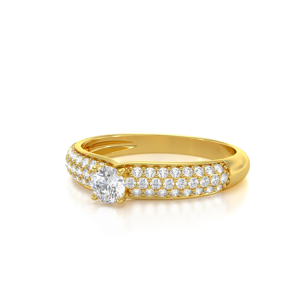 Bague ADEN Or 750 Jaune Diamants 1.978grs