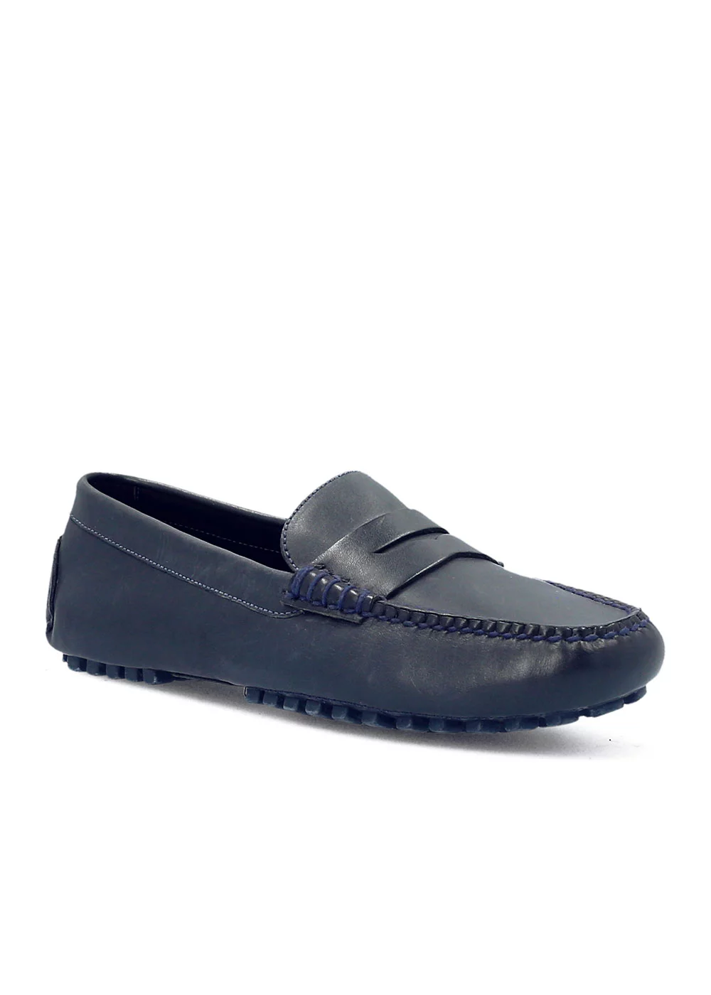 MOCASSIN DRIVER CUIR BLEU