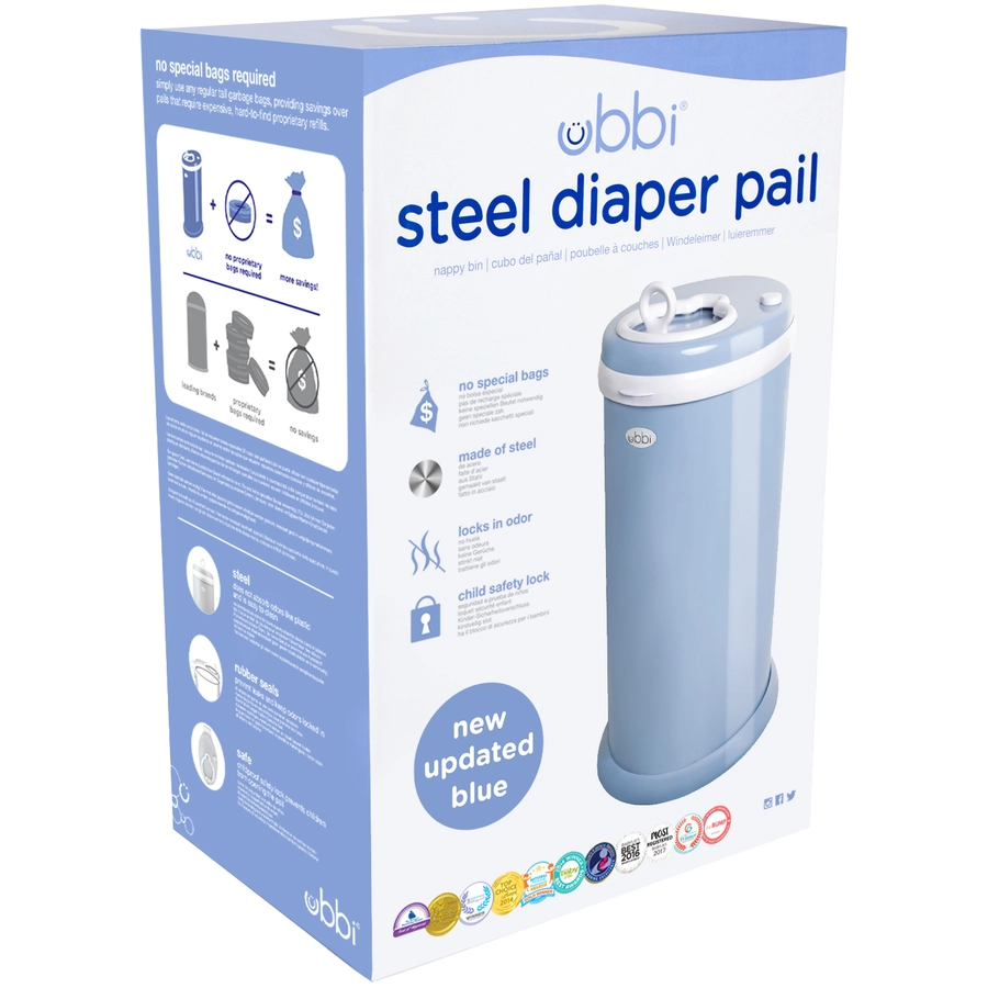 ubbi® Windeleimer Cloudy Blue, blau
