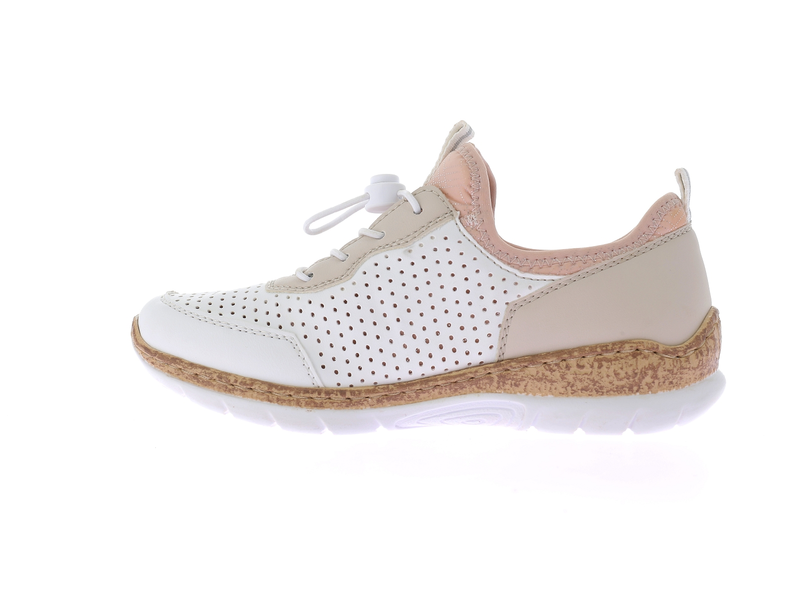 Rieker-N4286 Matières combinées Blanc multi
