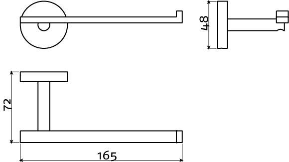 Clou Flat toiletrolhouder wit mat